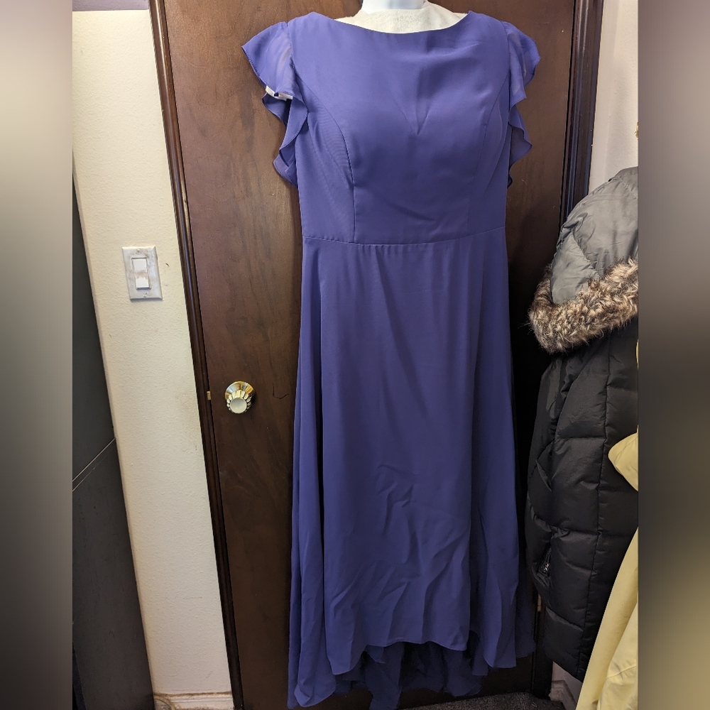 Royal purple organza dress